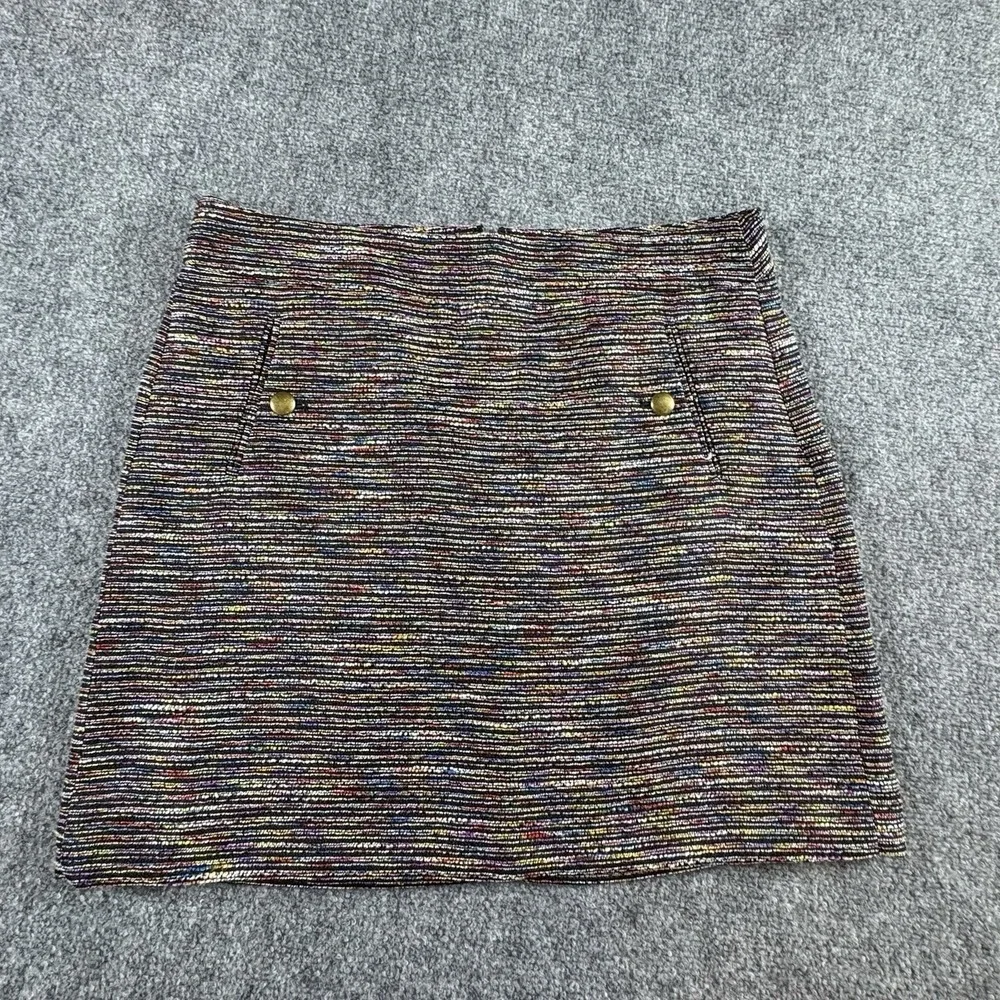 LOFT Mini Skirt Women 8‎ Multicolor Tweed Preppy Academia Coquette Y2K Office
